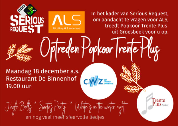 Flyer CWZ optreden Trente Plus